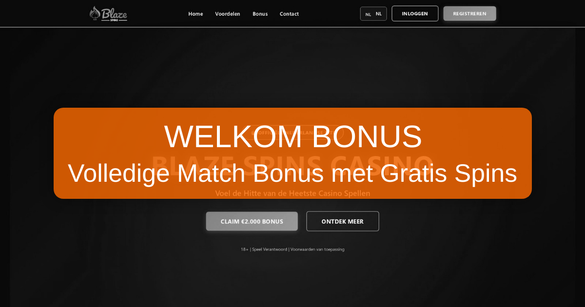 Blaze Spins Casino welcome bonus